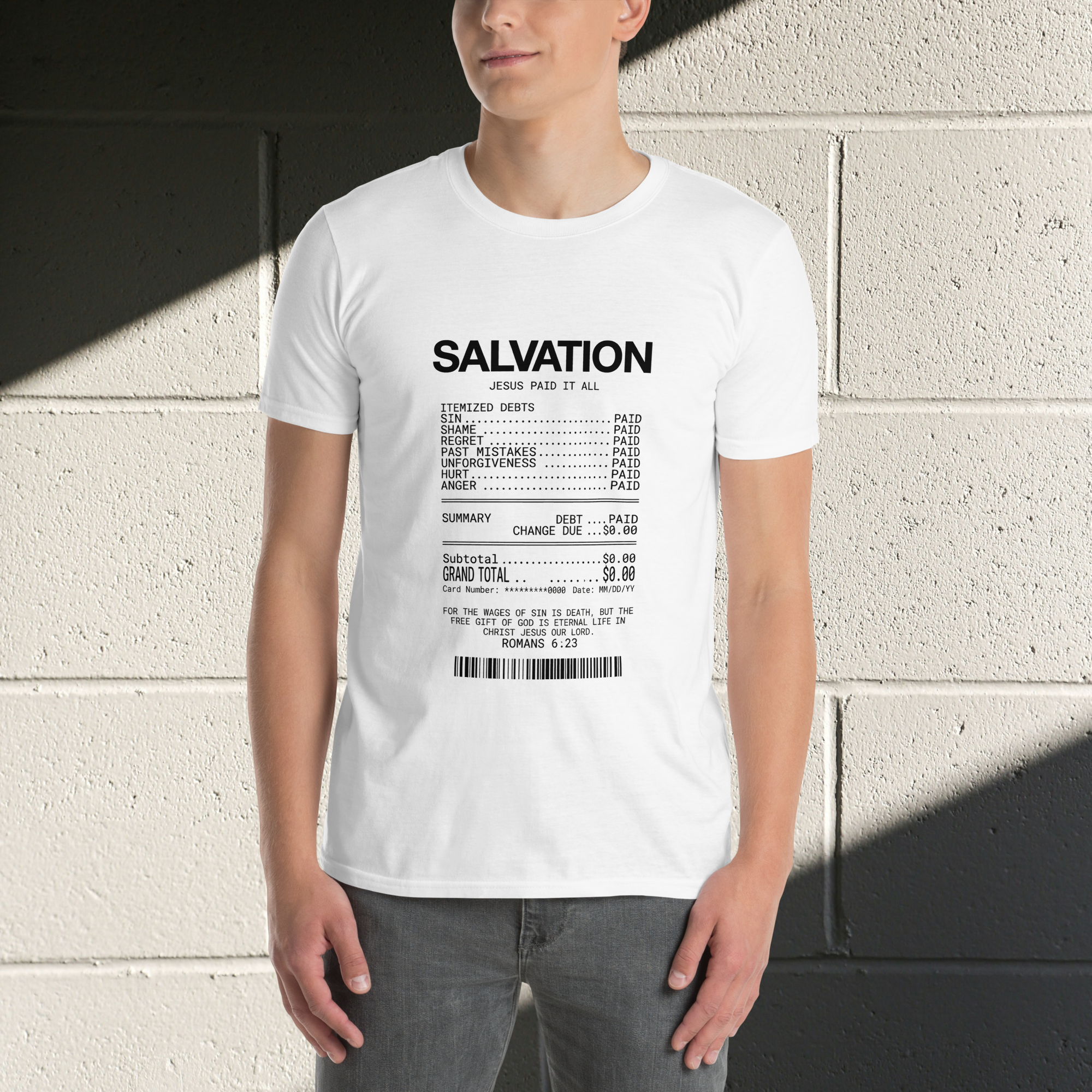 Salvation Jesus Paid It All T-Shirt – Christian Faith Apparel, Bible Verse Tee